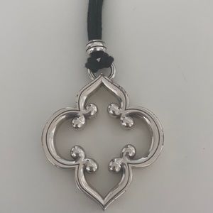 Brighton Toledo Long Necklace Silver-Black